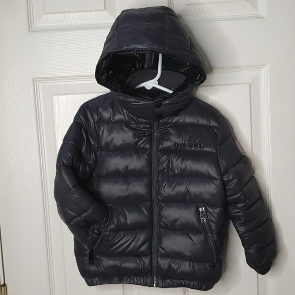 Diesel Other - DIESEL kids puffer winter coat size 4 charcoal gray